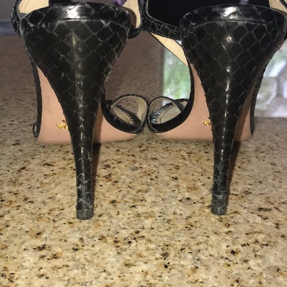 Prada Black Jeweled Heels - Picture 3 of 6